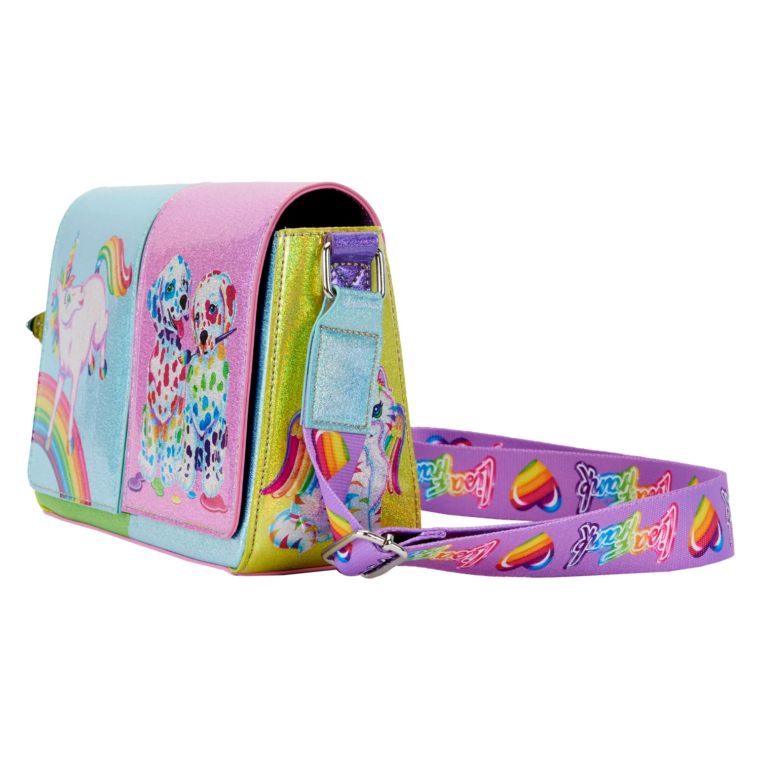 Holographic Glitter Color Block Crossbody Bag - Image 3