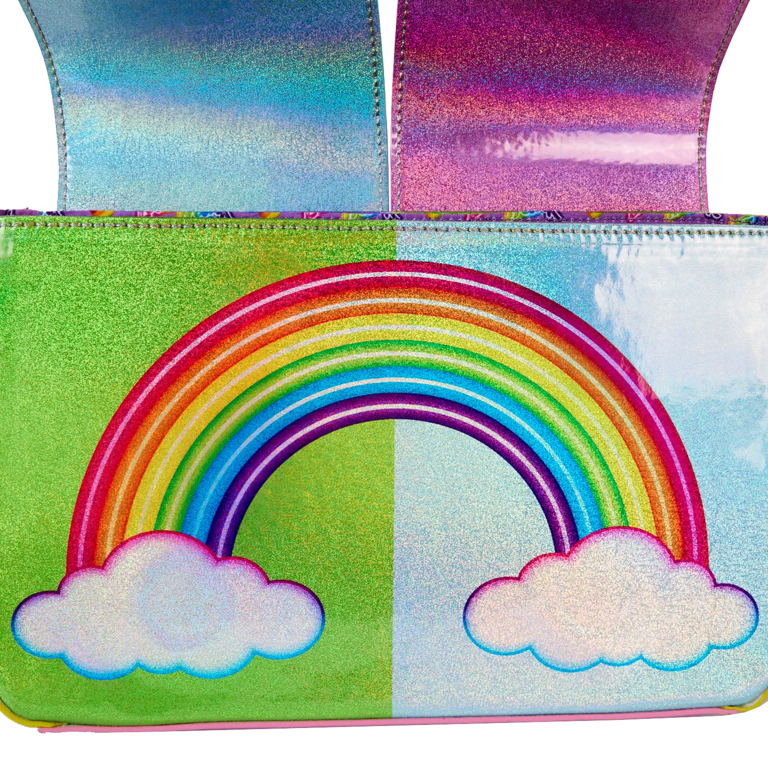 Holographic Glitter Color Block Crossbody Bag - Image 5