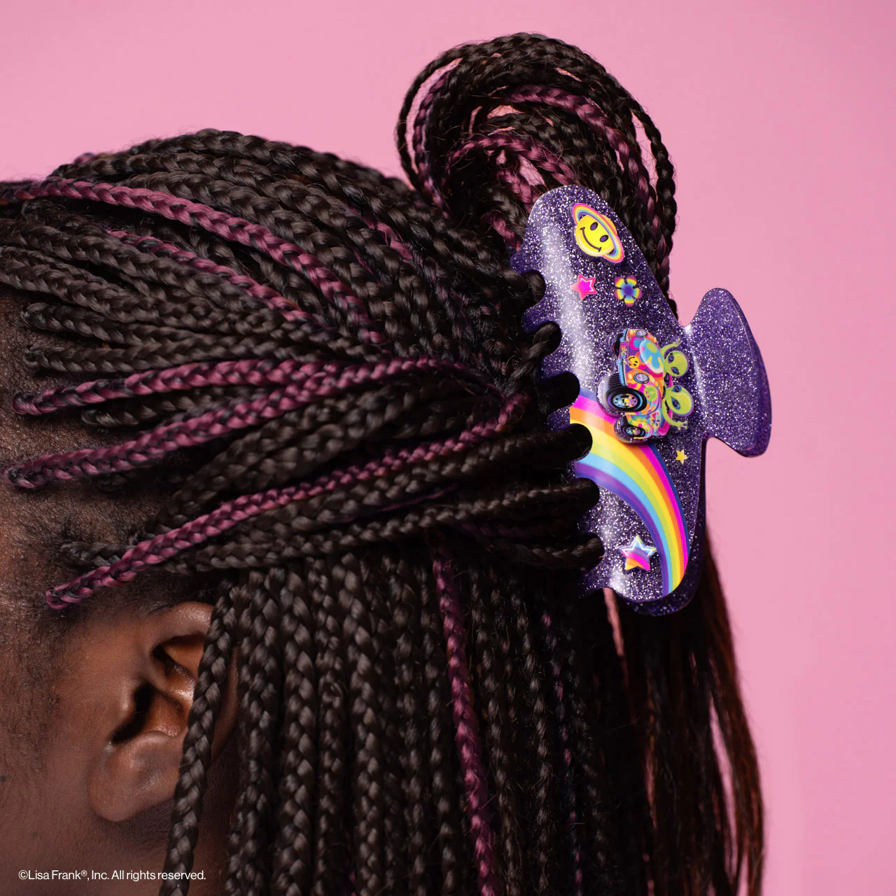 Lisa Frank x Kitsch Glitter Claw Clip in Zoomer™ & Zorbit™ - Image 3